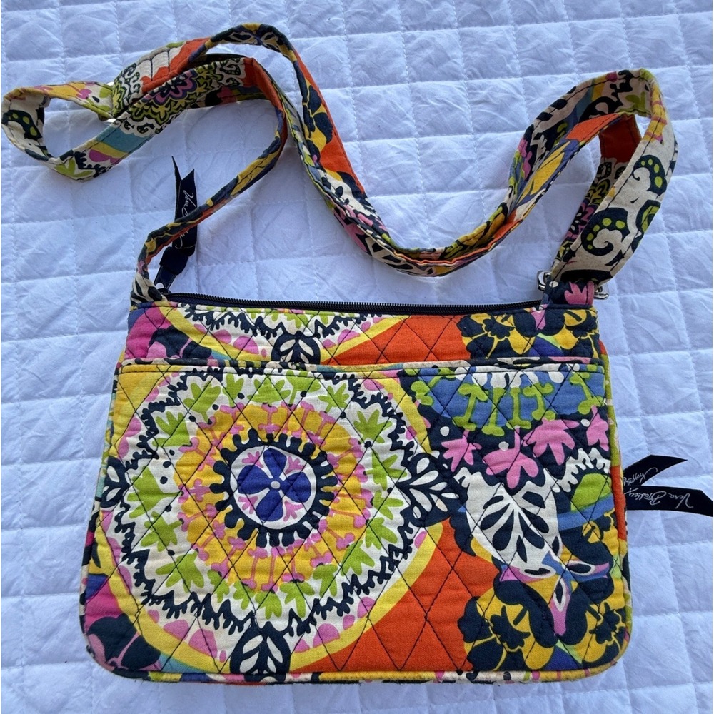 Vera Bradley Quilted Cotton Crossbody Rio Vibrant Bag Like New